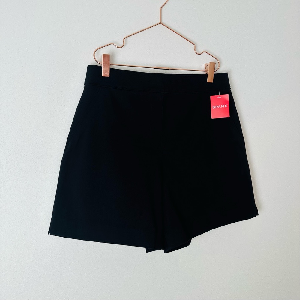 New Spanx Polished Stretch Cotton 6” Shorts Classic Black - Picture 12 of 12
